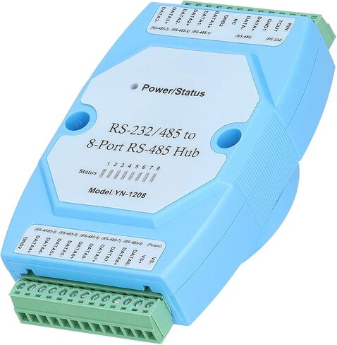 RS485 Hub 8 Port Industrial Grade Opto Isolated Repeater High Speed Transmission Distributor for Automation Systems DC9 24V ABS Plastic in Saudi Arabia