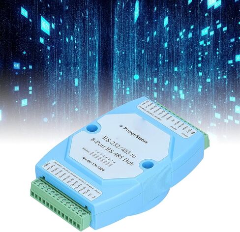 RS485 Hub 8 Port Industrial Grade Opto Isolated Repeater High Speed Transmission Distributor for Automation Systems DC9 24V ABS Plastic in Saudi Arabia