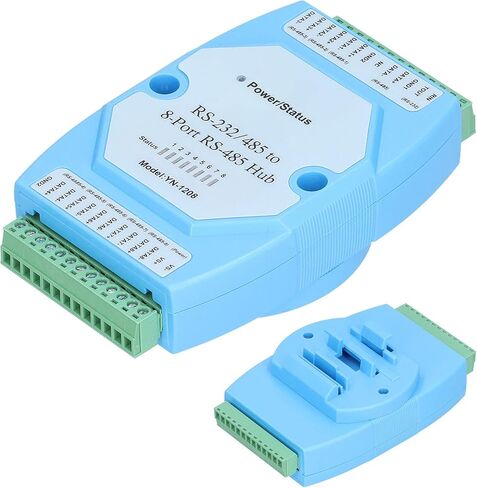 RS485 Hub 8 Port Industrial Grade Opto Isolated Repeater High Speed Transmission Distributor for Automation Systems DC9 24V ABS Plastic in Saudi Arabia
