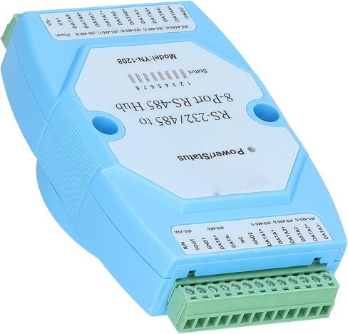 RS485 Hub 8 Port Industrial Grade Opto Isolated Repeater High Speed Transmission Distributor for Automation Systems DC9 24V ABS Plastic in Saudi Arabia