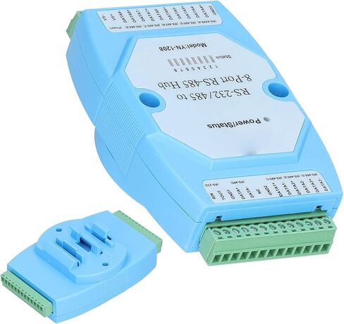 RS485 Hub 8 Port Industrial Grade Opto Isolated Repeater High Speed Transmission Distributor for Automation Systems DC9 24V ABS Plastic in Saudi Arabia