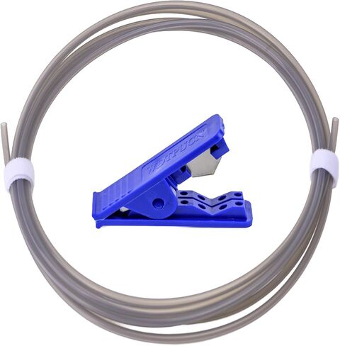 10FT PTFE Teflon Bowden Tube with Cutter, 2.5mm ID × 4mm OD for 3D Printers – Fits Bambu Lab A1/A1 mini/P1P/P1S/X1C, Creality K1/K1 Max, Ender 3 V3, Prusa MMU3 (Transparency) in Kuwait