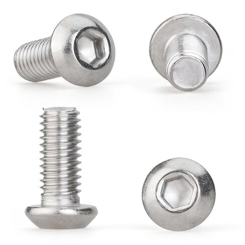 1/4"-20 x 4 (10 PCS) Button Head Socket Cap Screws, 304 Stainless Steel (18-8), Fully Threaded, Inch Thread - Hex Allen Drive - for Furniture, DIY, 3D Printing, Industrial & Tools in Kuwait