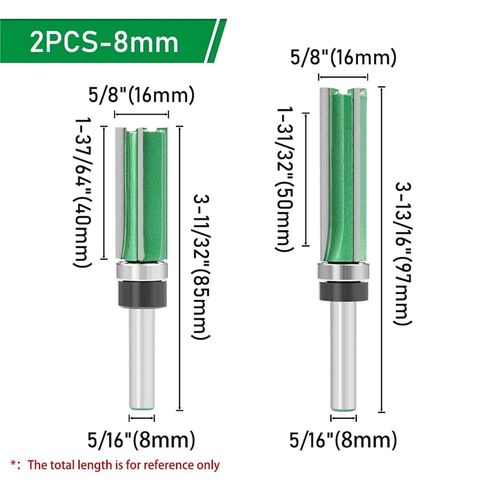 1PC 8MM 12MM Shank 4 Pattern Bit Router Bit Woodworking Milling Cutter for Wood Bit Face Mill Carbide Cutter End Mill(8mm Shank 2pcs) in Saudi Arabia