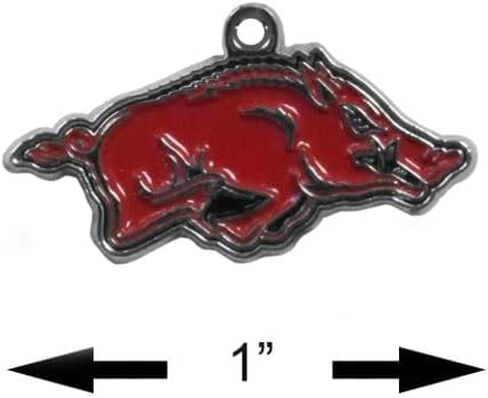 أقراط NCAA Siskiyou Sports النسائية Arkansas Razorbacks من الكروم المتدلية مقاس واحد بألوان الفريق in Kuwait