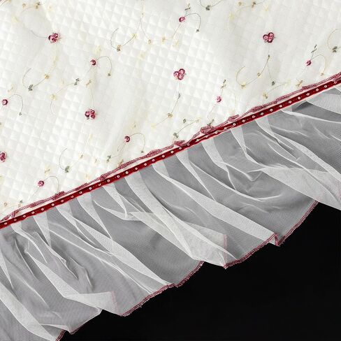 غطاء Totority Guzheng حامي من الدانتيل السميك تصميم مانع للانزلاق نمط زهور صغير قابل لإعادة الاستخدام غطاء غبار Guzheng مناسب عالمي in Kuwait