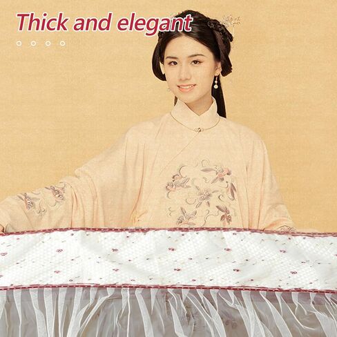 غطاء Totority Guzheng حامي من الدانتيل السميك تصميم مانع للانزلاق نمط زهور صغير قابل لإعادة الاستخدام غطاء غبار Guzheng مناسب عالمي in Kuwait