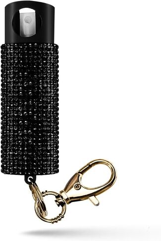 سلسلة مفاتيح Guard Dog Security Bling it On Pepper Spray مع قمة ملتوية آمنة صغيرة وسهلة الحمل خفيفة الوزن وعصرية أقصى قوة للشرطة OC Spray نطاق 16 قدم 0.5 أونصة سائلة in Saudi Arabia