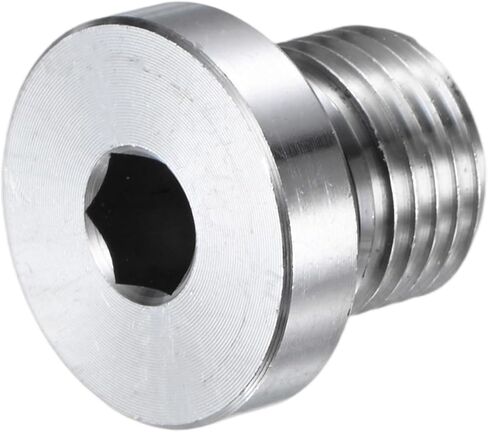 M METERXITY 2-Pack Inner Hex Head Pipe Fitting Plug, 1/2 NPT 304 Stainless Steel Socket Bung Plug with Sealing Ring for Terminate Pipe Ends/Replacement Drains in Saudi Arabia