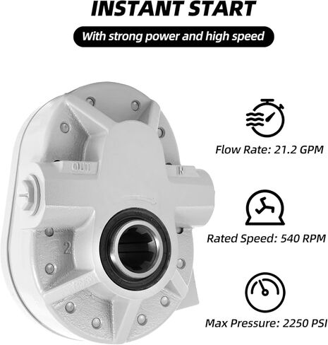 21.2GPM Hydraulic Pump for Tractors，Log Splitters and Trucks Hydraulic PTO Pump 540 RPM SAE16 2250PSI Log Splitter 6 Teeth Inlet and SAE12 Outlet for Scissor Lifts in Kuwait