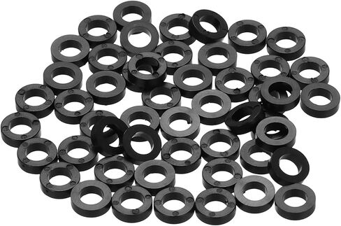 PATIKIL 120Pcs ABS Spacers 6mm ID, 11mm OD, 10mm Height Plastic Round Stud Spacer Black Nylon Washers Nut Unthreaded Rubber for M6 Screws Bolts Barrel in Saudi Arabia
