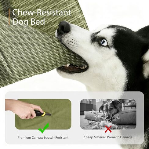 Sytopia 42" Orthopedic Dog Bed for Large Dogs, Waterproof Egg Crate Foam XL Pet Bed with Removable Washable Cover, Non-Slip Bottom, Supports up to 100 lbs for Senior Pets, Dark Gray in Kuwait