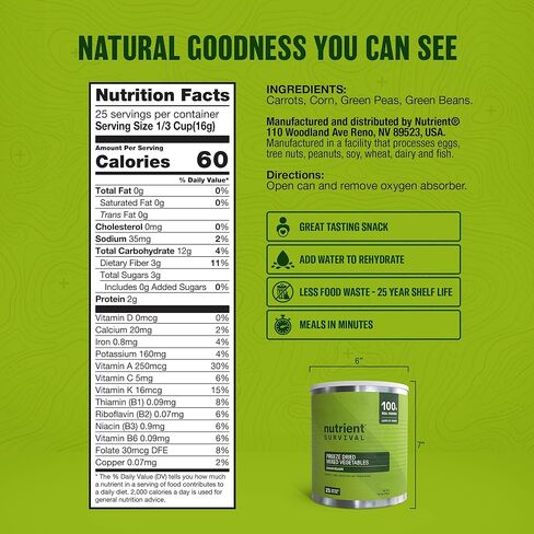 الفراولة المجففة بالتجميد – شرائح ممتازة | #10 يمكن | مدة الصلاحية 25 عامًا | طعام الطوارئ والوجبات الخفيفة النظيفة in Kuwait