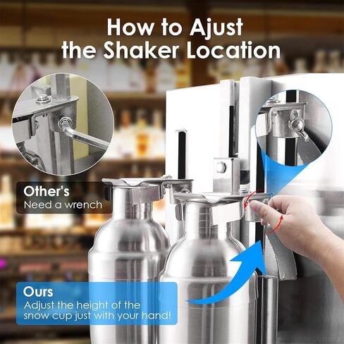 Double Frame Milk Tea Shaker Machine - 400 RPM Stainless Steel Automatic Tea & Milk Maker, 350-1000ml Double Cups for Bubble Tea, Boba Tea, and Juice in Saudi Arabia