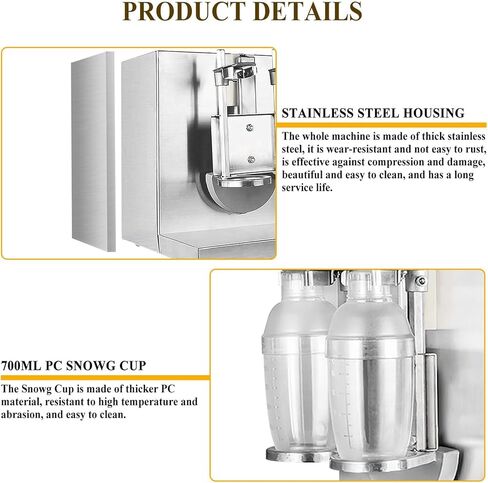 Double Frame Milk Tea Shaker Machine - 400 RPM Stainless Steel Automatic Tea & Milk Maker, 350-1000ml Double Cups for Bubble Tea, Boba Tea, and Juice in Saudi Arabia