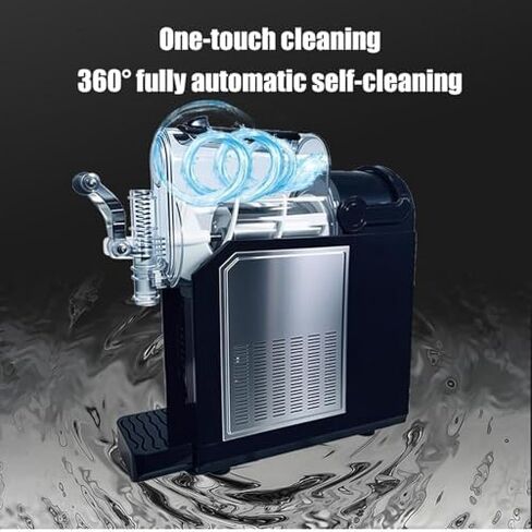 Slushie Machine Commercial 200W, 3L Stainless Steel with 5 Presets and Auto-Clean, Ideal for Milkshakes, Smoothies, and Frappes in Saudi Arabia