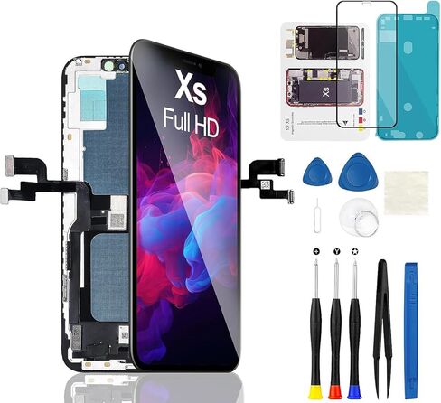 لشاشة iPhone XR بديلة مقاس 6.1 بوصة باللون الأسود، مجموعة إطار رقمي لشاشة LCD تعمل باللمس ثلاثية الأبعاد MrR.OMW لـ A1984، A2105، A2106، A2108 مع مجموعة أدوات إصلاح in Kuwait