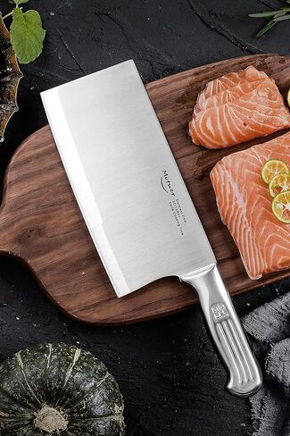 Meat Cleaver 7 inch Butcher Knife - Stainless Steel Chinese Chef Knife - Cleaver Knife for Restaurants and Home in Saudi Arabia