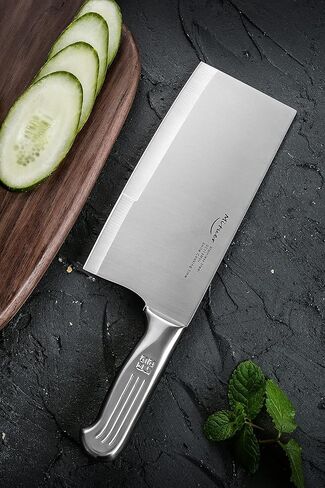 Meat Cleaver 7 inch Butcher Knife - Stainless Steel Chinese Chef Knife - Cleaver Knife for Restaurants and Home in Saudi Arabia