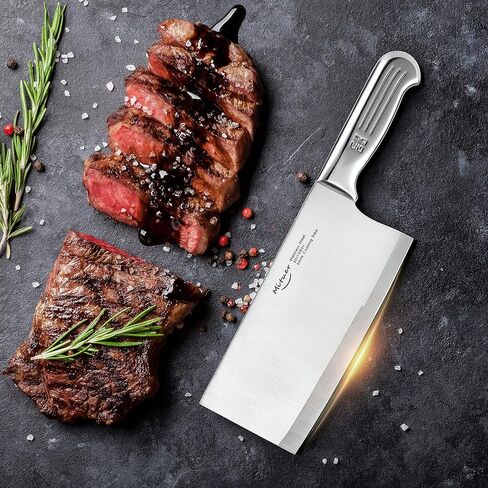 Meat Cleaver 7 inch Butcher Knife - Stainless Steel Chinese Chef Knife - Cleaver Knife for Restaurants and Home in Saudi Arabia