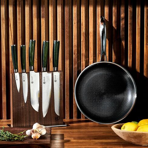 حامل كتلة سكاكين الجوز المغناطيسي من HexClad مع مغناطيسات قوية معززة للتخزين متعدد الأغراض في المنزل والمطبخ in Kuwait