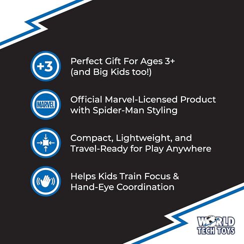 World Tech Toys Marvel Spider-Man Tabletop Pinball Game – Kids Mini Arcade Toy with Launcher & Metal Ball - Marvel Licensed - Spiderman Gift for Ages 3+ in Kuwait