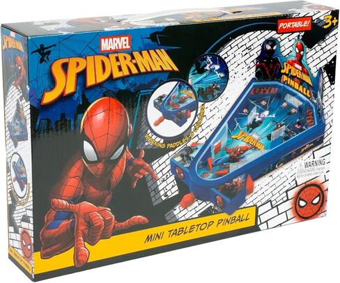 World Tech Toys Marvel Spider-Man Tabletop Pinball Game – Kids Mini Arcade Toy with Launcher & Metal Ball - Marvel Licensed - Spiderman Gift for Ages 3+ in Kuwait