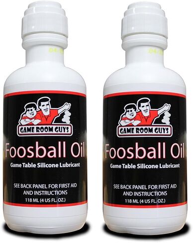Game Room Guys Foosball Rod Silicone Lubricant 4oz Bottle No Spill Dauber Applicator - Package of 2 - Made in The U.S.A. in Kuwait