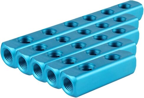 مكونات تعمل بالهواء المضغوط 1/4 بوصة PT منفذ الخيط 2 3 4 5 6 7 8 9 طريقة هوائي سريع موصل خرطوم الهواء الألومنيوم المنوع كتلة الخائن (4 طريقة 7 ميناء) in Saudi Arabia