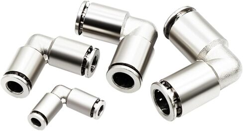 All Copper Nickel-Plated Pneumatic Quick Right Angle 90 Degree Elbow Joint PV4/6/8/10/12/16 High Pressure Resistance.(PV6) in Saudi Arabia