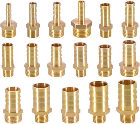 Pneumatic Fitting PC Pagoda Brass Fitting 1/8" 3/8" 1/4" 1/2" Standard Pipe Thread Male Thread 8 10 12 14 16mm Hose Water Pipe Fitting Water Gas(KBC8-01) in Saudi Arabia