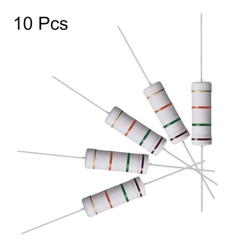 10Pcs 15K Ohm Resistor, 5W 5% Tolerance Metal Oxide Film Resistors, Shaft Lead, Flame Proof for DIY Electronic Projects and Experiments in Saudi Arabia