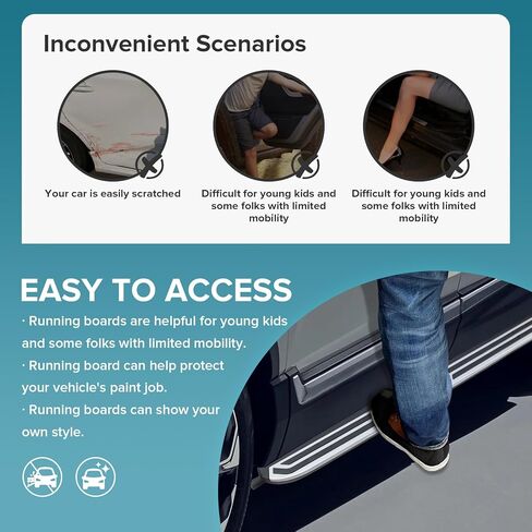 Running Boards Side Steps for Ford Explorer 4-Door 2013-2018,Aluminum Black Removable Nerf Bars 300lbs Capacity,Anti-Slip Textured Surface for Off-Road Protection in Saudi Arabia