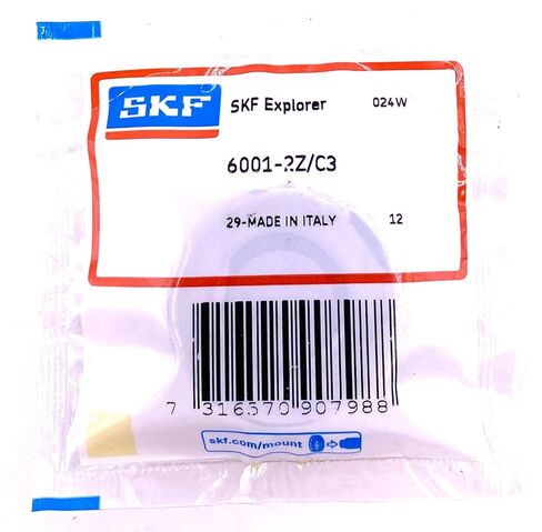 SKF Italy 6001 ZZ C3 Deep Groove Ball Bearing, Metal Shielded 12x28x8 mm in Saudi Arabia