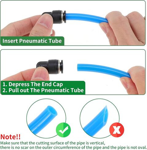 Motoforti دفع لتوصيل تركيبات الهواء 1/4 "90 درجة خط الهواء وصلة سريعة من البلاستيك المعدني 1/8" BSPT 5 قطعة لهجة سوداء فضية in Kuwait