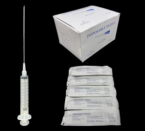 Myco Labs 16G 5 بوصة 125 مم Luer Lock للاستعمال مرة واحدة لتوزيع الرسم السائل في معمل الفطريات يستخدم طويل جدًا (25 حزمة) in Kuwait