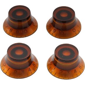 Musiclily متري LP غيتار أعلى قبعة جرس المقابض لهجة التحكم في مستوى الصوت المقابض ل Epiphone Les Paul SG نمط استيراد الغيتار الكهربائي، العنبر (مجموعة من 4)