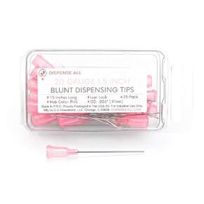 14 Gauge 1.5 Inch Blunt Tipped Dispensing Needles, Luer Lock, 10 Count