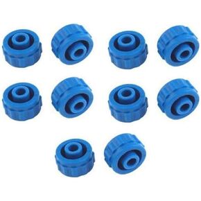 Syringe Tip Cap, Luer Lock, Blue, Non-Sterile, 10 Pack