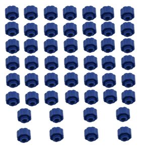 50PCS Easy Grip Syringe Tip Cap Syringe Tip Caps No Needle Luer Lock Cap for Feeding Tubes Lab Supplies, Blue