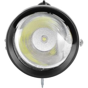 Vintage Bike Headlight, LED Light for Night Riding, Retro Style, Sturdy and Durable, Front Safety Lamp with Optimal Light Output, 160° Visual Angle