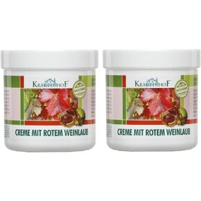 Kräuterhof Cream with red Vine Leaves 250 ml, Pack of 2 (2X 250ml = 500 ml)