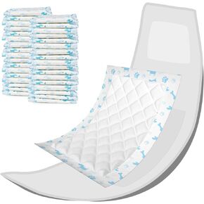 Pet Soft Disposable Dog Diaper Liners Booster Pads - Fit for Most Washable Dog Diapers & Dog Belly Bands Wraps, Ultra Absorbent for Marking, Incontinence, Female in Heat (Blue,L-25)