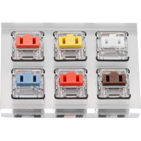 Acrylic Switch Tester 2X3 Kailh Choc Low Profile Switch Brown White red Dark Yellow Blue Orange SMD RGB for Mechanical Keyboard (Acrylic Choc Switch Tester x1)