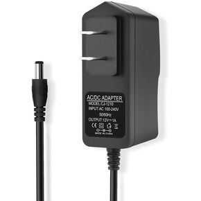 DC 12V 1A Power Supply 12W AC/DC Adapter 100-240V 50-60Hz AC to DC Converter 12 Volt 1 Amp Transformer with 5.5mm x 2.5mm DC Plug for LED Strip Light Speakers CCTV Camera etc