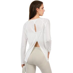 Orolay Women's Workout Long Sleeve Tops Lightweight Loose Fit Yoga T-Shirts UV Protection Outdoor Hiking Gym Clothing
