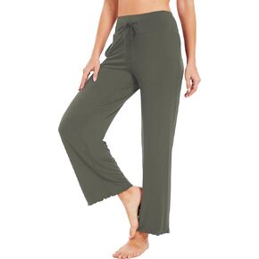 GYS Women's Pajama Pants, Viscose Made from Bamboo, Comfy Wide Leg Lounge Pants High Waisted Pj Bottoms
