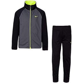 Nike Boy's Toddler Raglan Zip Track Jacket & Pants Sets (4T, Black)