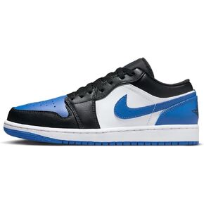 Jordan Mens Air 1 Low Royal Toe - White/Royal Blue/Black/White - Size 10.5
