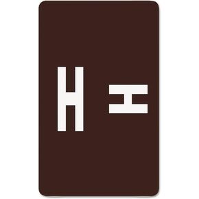 Smead AlphaZ ACCS Color-Coded Alphabetic Label H, Brown, 100 Labels per Pack (67178)